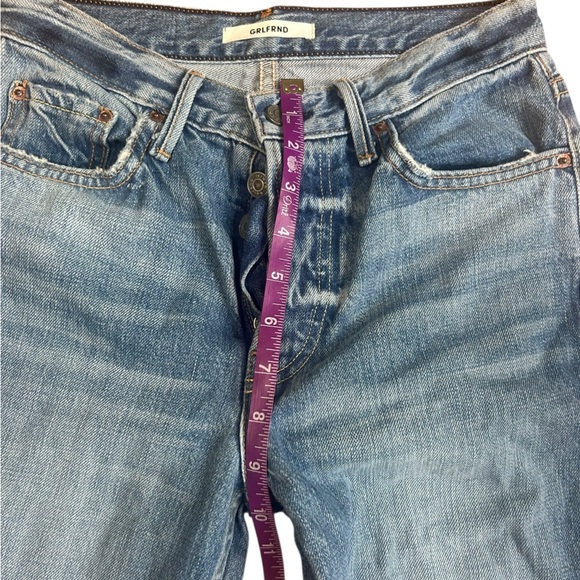 Revolve GRLFRND Karolina High-Rise Skinny in Bay Blues Distressed Denim Size 25 - Picture 8 of 15